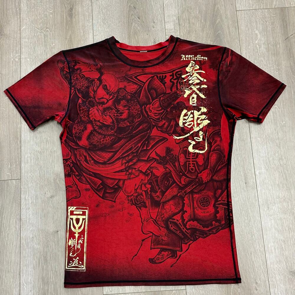 Affliction Heroes & Demons "Samurai" T-shirt Tee Size Small S Slim B18